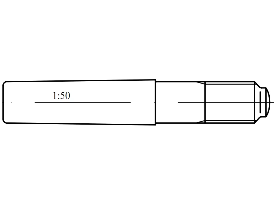 DIN258/ISO8737 dişli pimli konik pimler