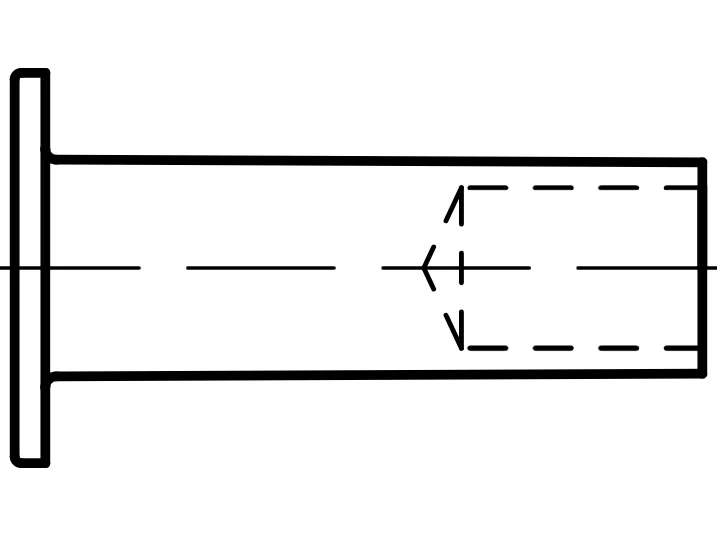 DIN 7338 / PN 82976 silindirik başlı içi boş perçinler