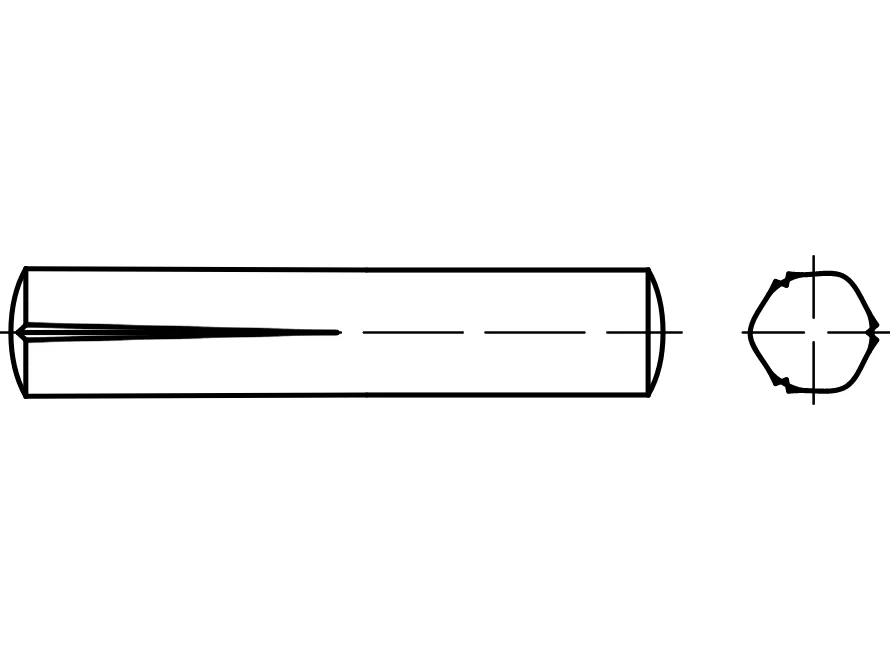 DIN 1472 / ISO 8745 çentikli pimler