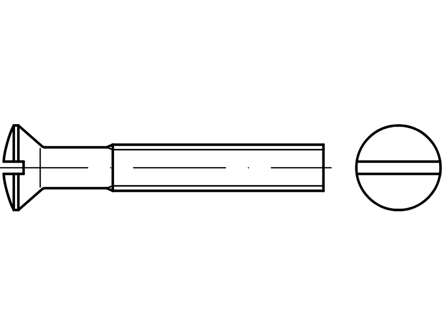 DIN 964 / ISO 2010 / PN 82211 tava başlı vidalar